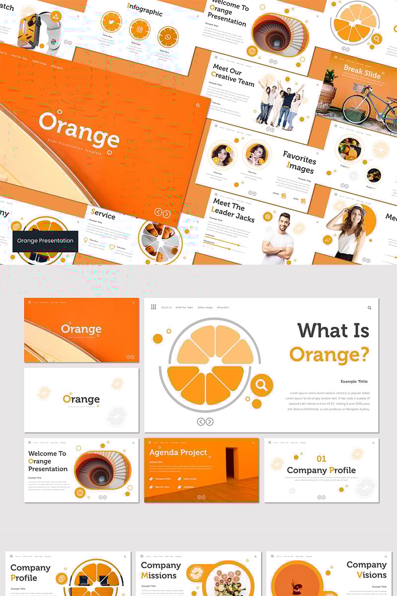 "Orange" Keynote Template №93537