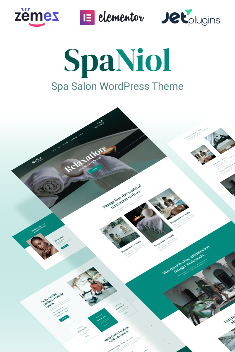 Responsywny motyw WordPress SpaNiol - Charming and Relaxing Spa #93592 - zrzut ekranu