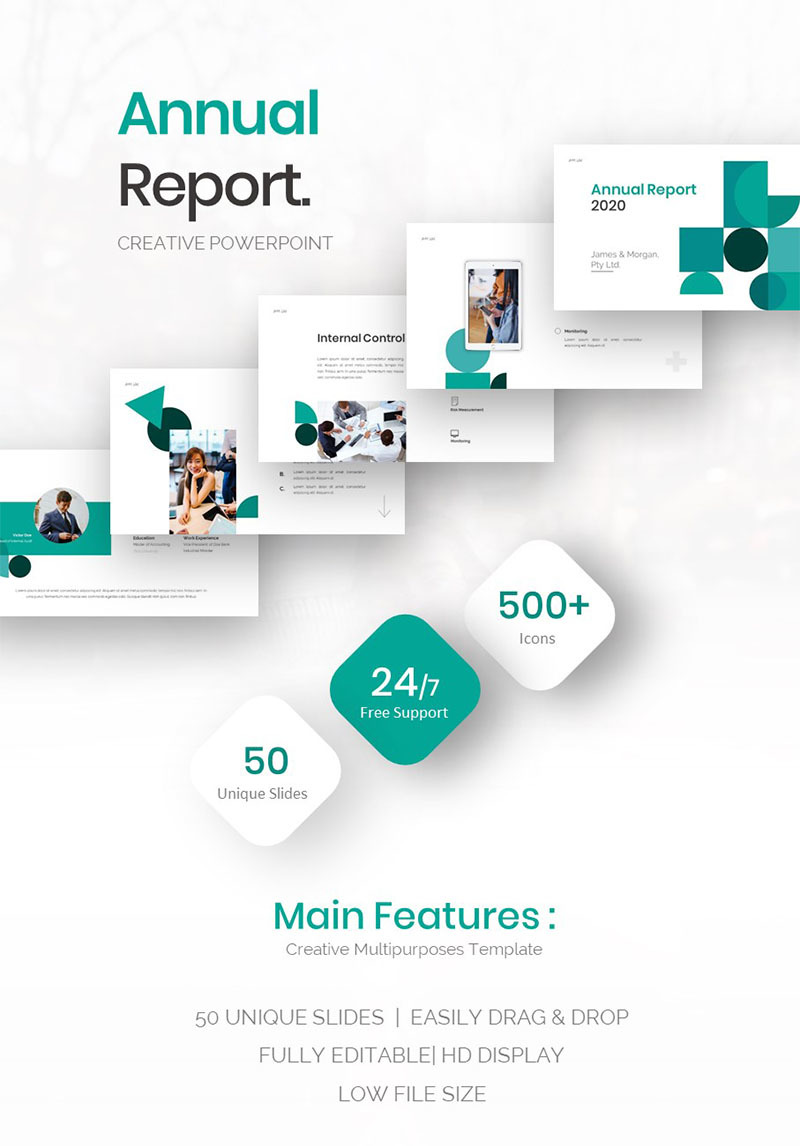 Annual Report PowerPoint Template #93647