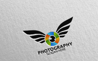 Fly Wing Camera Photography 43 Logo Template