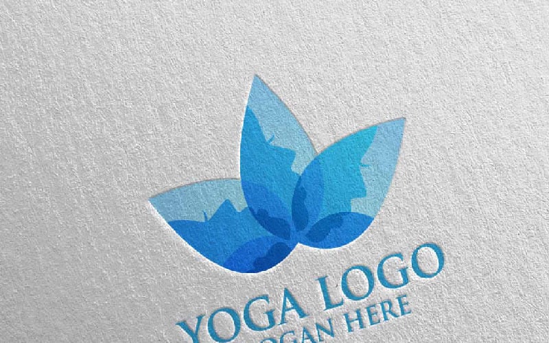 Yoga and Lotus 2 Logo Template