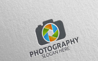 Abstract Camera Photography Logo Template