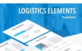 Logistics Elements PowerPoint template