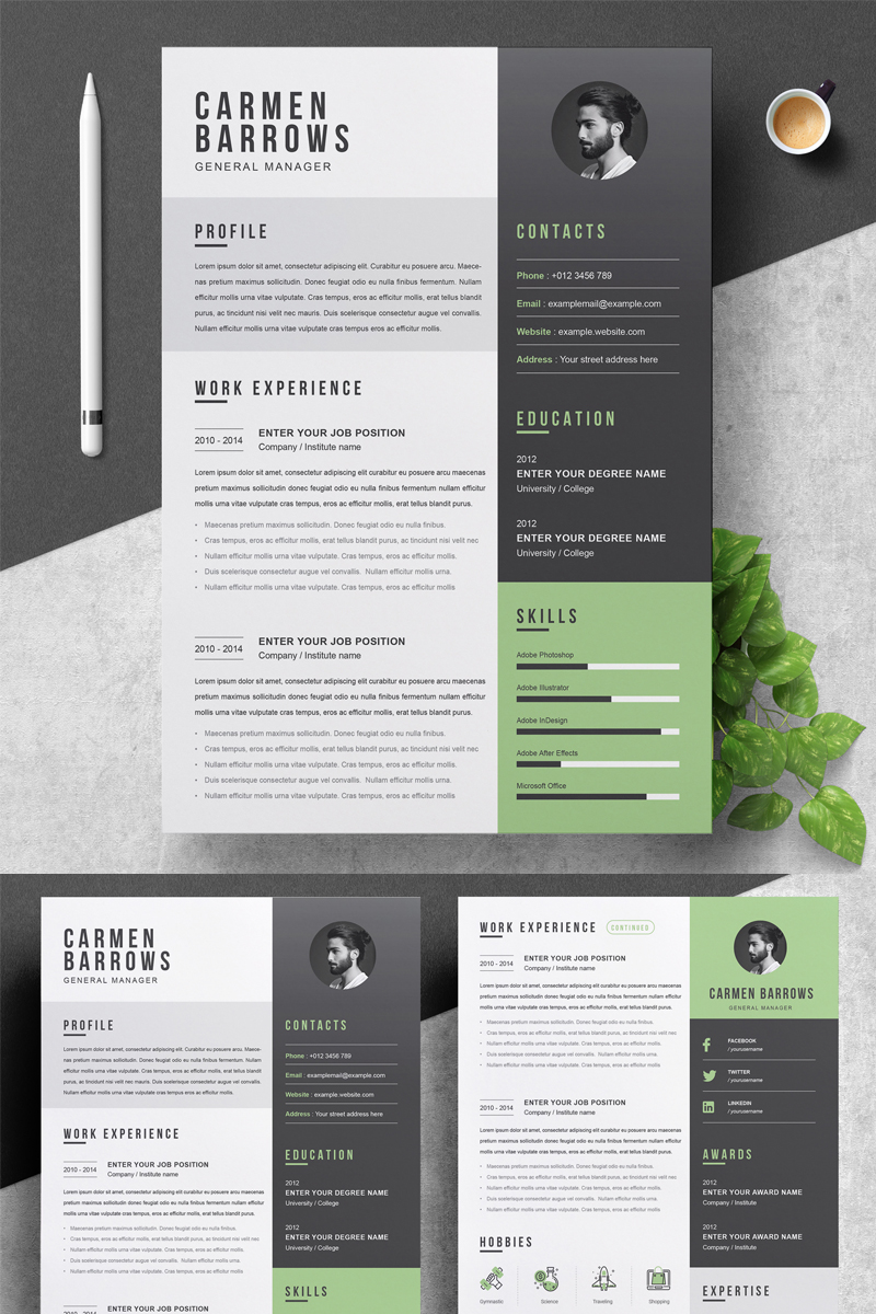 Carmen Resume Template - screenshot