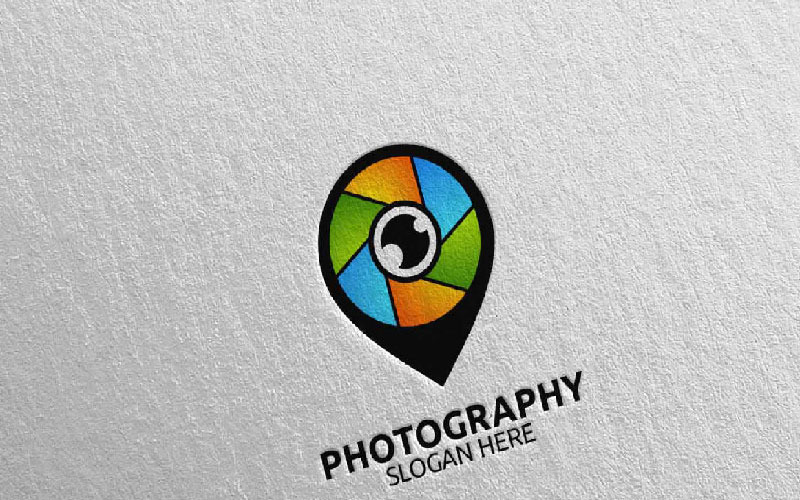 Pin Camera Photography 24 Logo Template