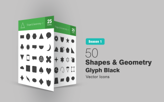 50 Shapes & Geometry Glyph Icon Set