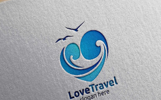 Travel with Love Logo Template