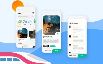 Travel Mobile UIG Sketch Template