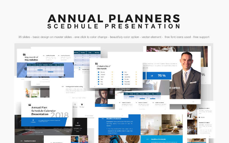 Annual Planner - Keynote template Keynote Template