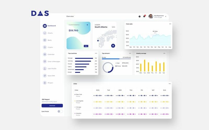 DAS Finance Dashboard Ui Light Sketch sablon 94128