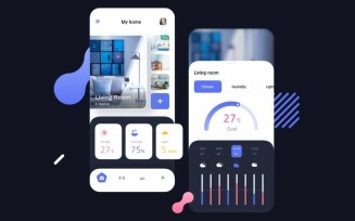 Smart Home Lifestyle UI Sketch Template