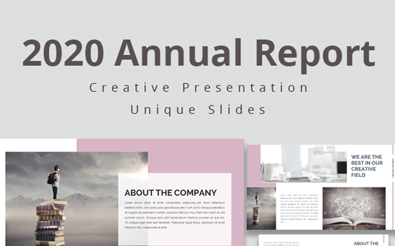 Annual Report 2020 PowerPoint template PowerPoint Template