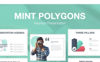 Mint Polygons - Keynote template