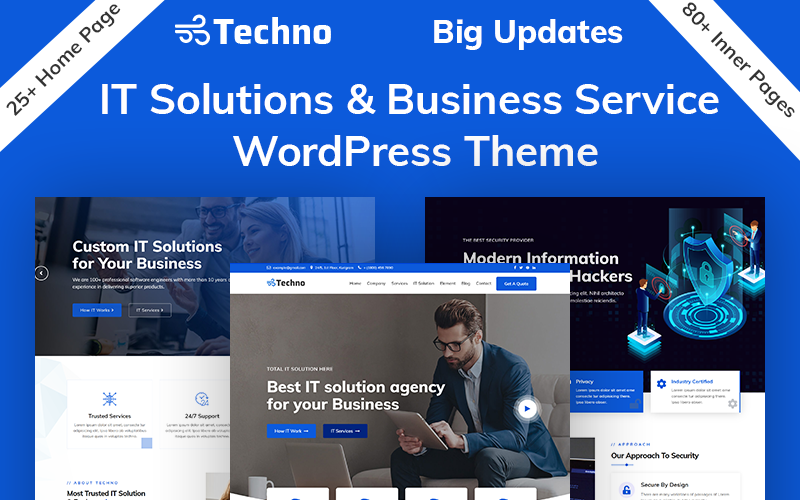 Responzivní WordPress motiv "Techno - IT Solutions & Business Service" #94212