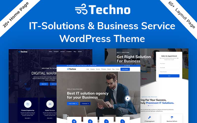 "Techno - IT Solutions & Business Service" thème WordPress adaptatif #94212