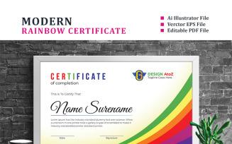 Rainbow Certificate Template
