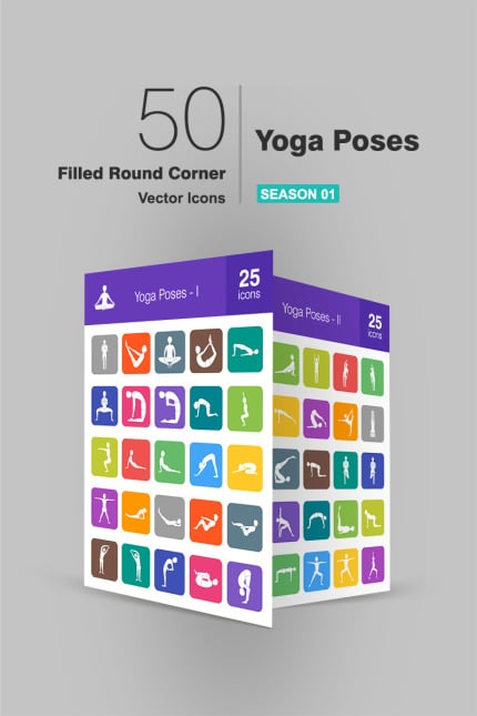 Kit Graphique #94480 Yoga Icon Divers Modles Web - Logo template Preview