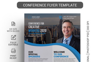 Business Conference Flyer poster template