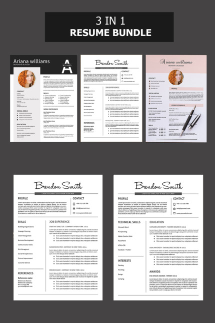 Kit Graphique #94541 Resume Bundle Divers Modles Web - Logo template Preview