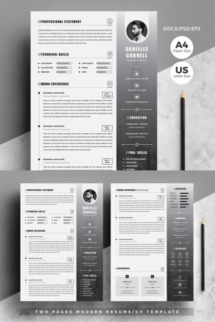 Kit Graphique #94544 Resume Template Divers Modles Web - Logo template Preview