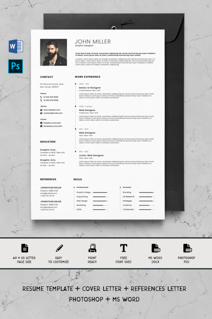 Template #94554 Cv Curriculum Webdesign Template - Logo template Preview