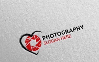 Love Camera Photography 49 Logo Template