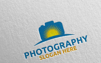 Sunrise Camera Photography 83 Logo Template