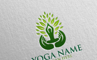 Yoga and Lotus 29 Logo Template