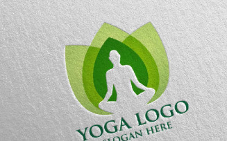 Yoga and Lotus 31 Logo Template