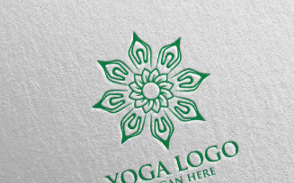Yoga and Lotus 37 Logo Template