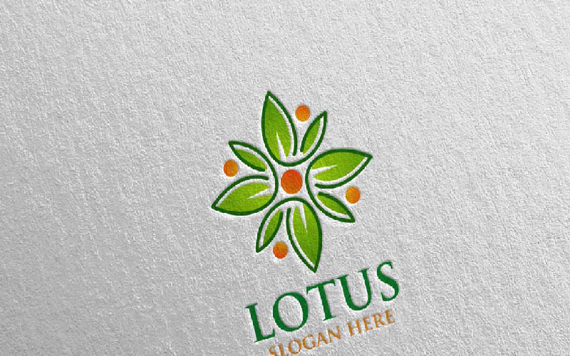 Yoga and Lotus 60 Logo Template