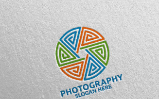 Abstract Camera Photography 99 Logo Template
