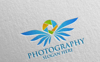 Fly Wing Camera Photography 92 Logo Template