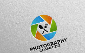Food Camera Photography 73 Logo Template