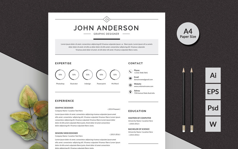 Anderson Clean Resume Template
