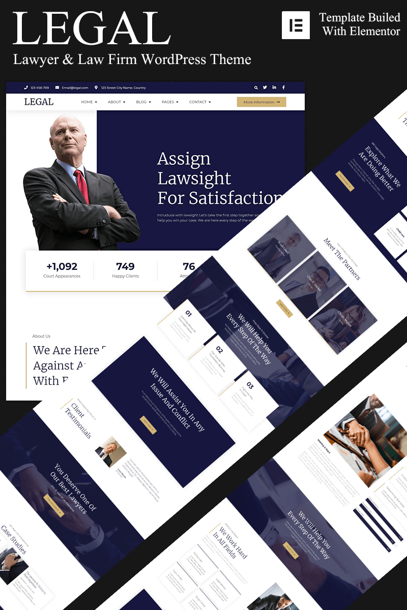 "Legal - Lawyer & Lawfirm" thème WordPress adaptatif #94795