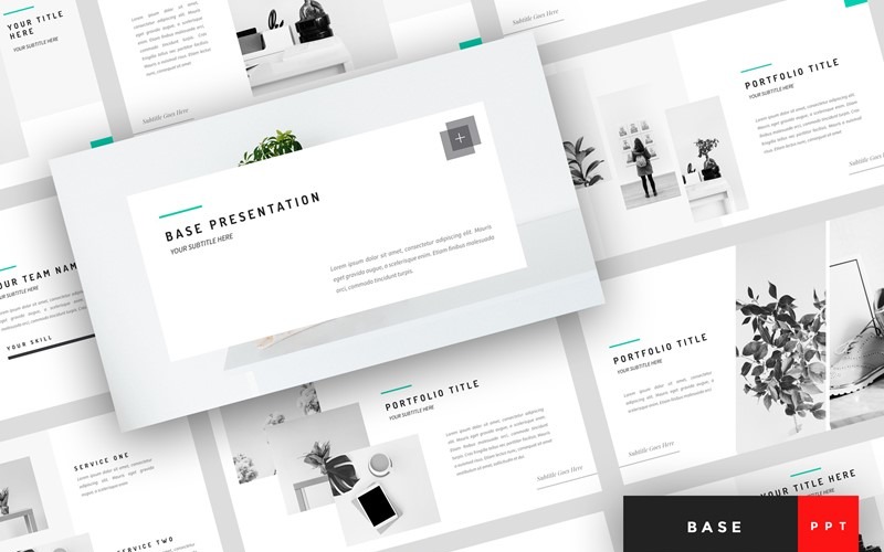 Base - Minimal PowerPoint template PowerPoint Template