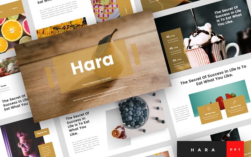 Hara - Food PowerPoint template PowerPoint Template