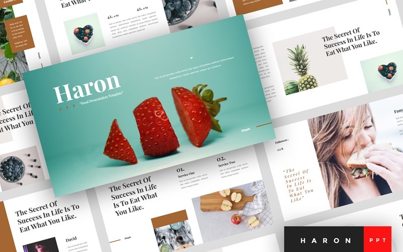 Haron - Food PowerPoint template PowerPoint Template