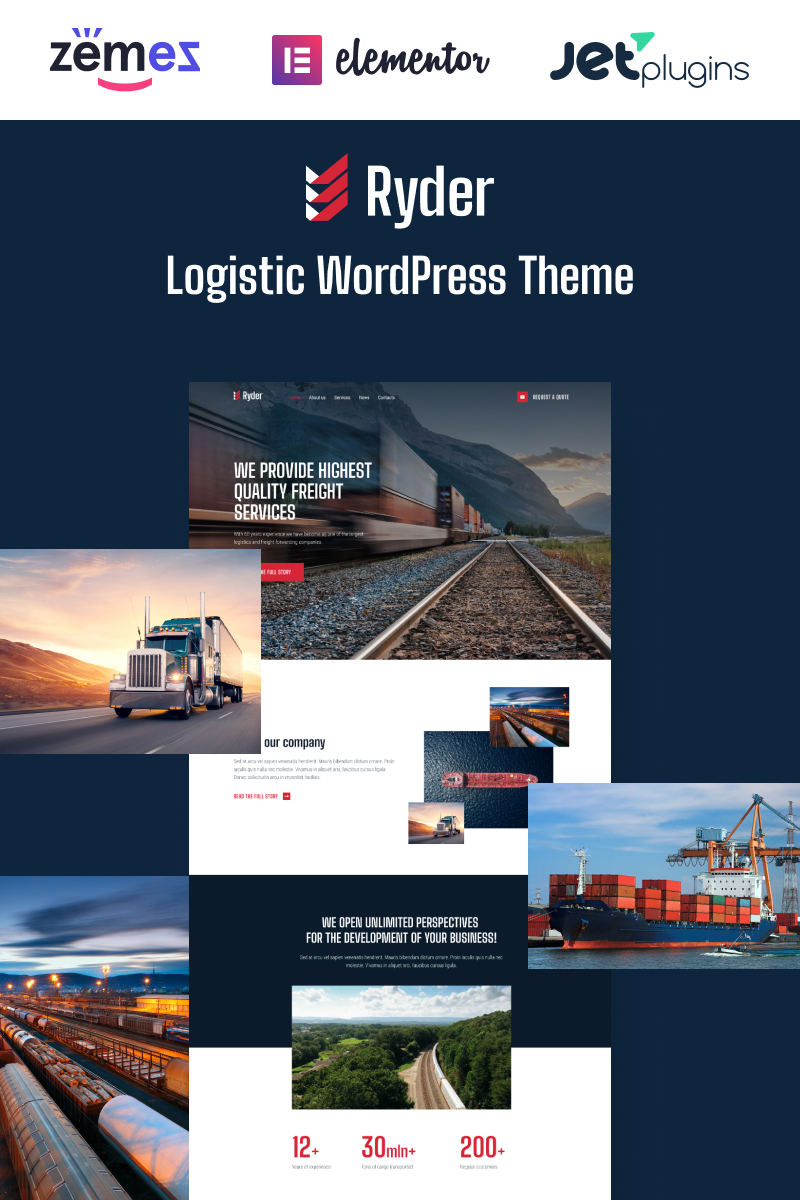 Ryder - Logistic Website Design for Moving Companies №94816 - скриншот