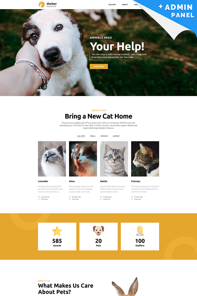 Shelter - Pet Adoption Templates de Landing Page №94868 - screenshot