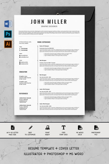 Kit Graphique #94947 Resume Template Divers Modles Web - Logo template Preview