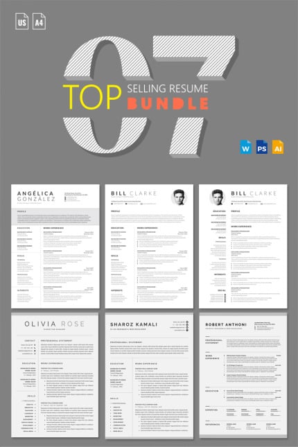 Kit Graphique #94953 Resume Bundle Divers Modles Web - Logo template Preview