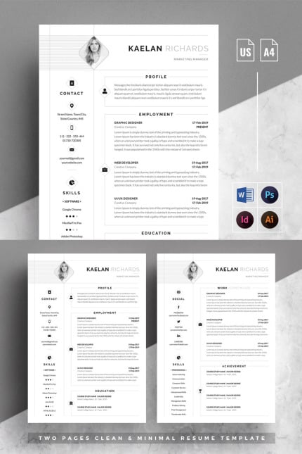 Kit Graphique #94956 Resume Template Divers Modles Web - Logo template Preview