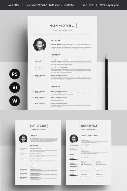 Kit Graphique #94963 A4 Noir Divers Modles Web - Logo template Preview