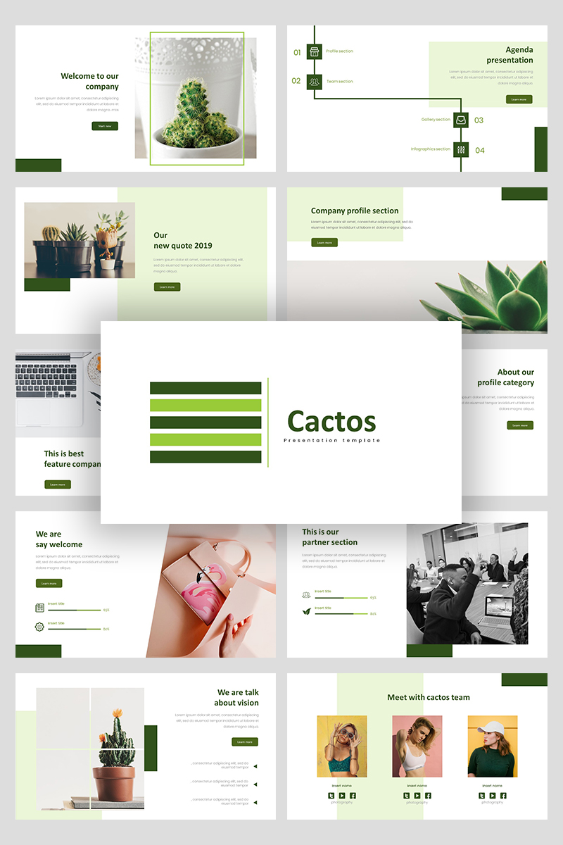 PowerPoint Vorlage namens "Cactos Creative Business" #94927