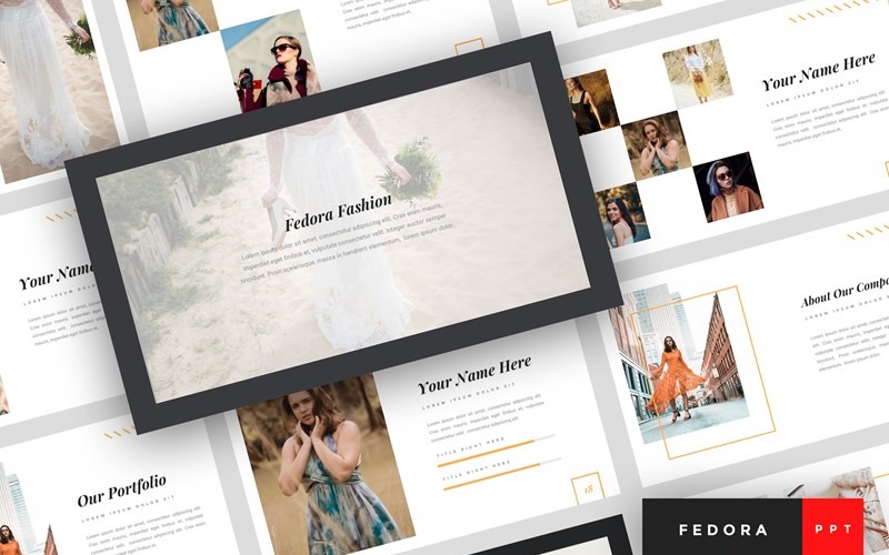 Fedora - Fashion PowerPoint template PowerPoint Template