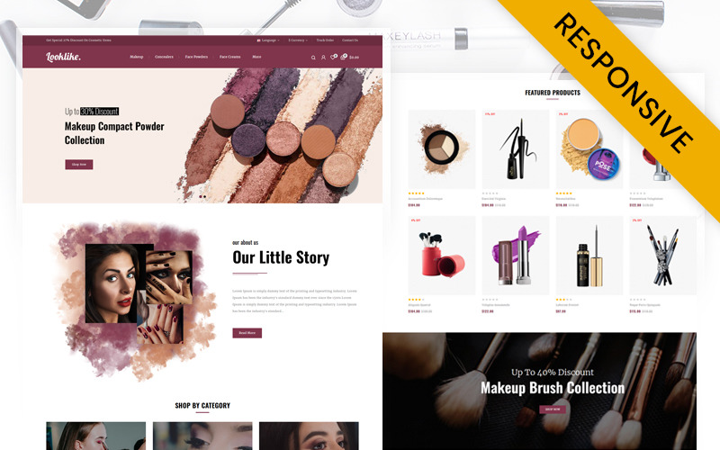 LookLike - Cosmetics Store OpenCart Responsive Template OpenCart Template