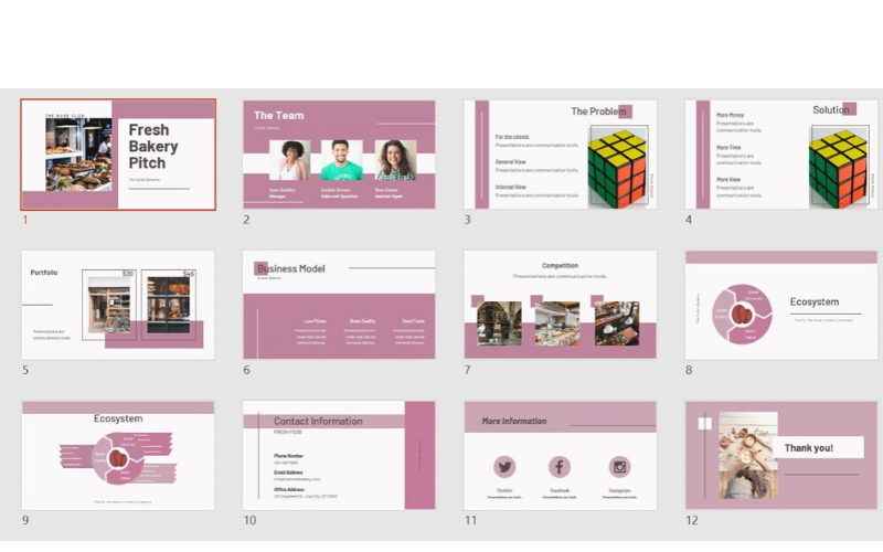 Main Presentation 87 Slides PowerPoint template PowerPoint Template