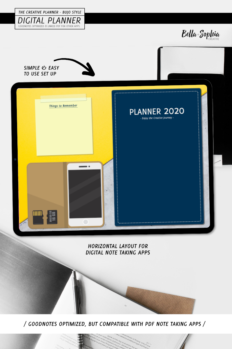Navy Note - Taking Digital Planner #95045 - Ekran resmi